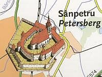 Petersberg/Snpetru: Skizze der Kirchenburg -  Quelle: 